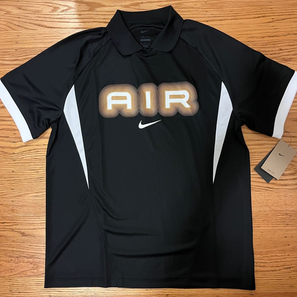 Nike Air FB Men's Short-Sleeve Jersey Men’s Medium Black/Gold